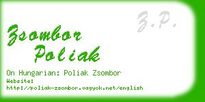 zsombor poliak business card